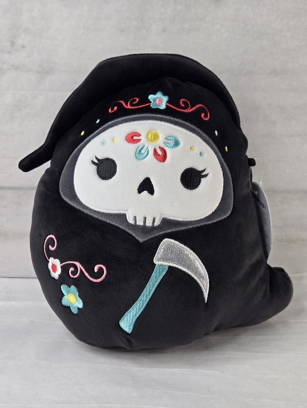 Squishmallows 8" Jane Grim Reaper Day of the Dead Plush Toy Collectible Floral